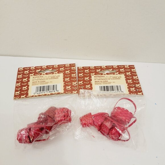 2 Vtg Just For Keeps Red Mini Baskits Doll House Furniture Decor - Picture 3 of 3